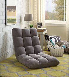 #12 Loungie Microplush Recliner Chair, Grey