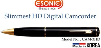 #76 Esonic Spy Slimmest HD Digital Camcorder - (MemoQ) CAM-3HD 720P (16GB ) **Mode Switch Missing**