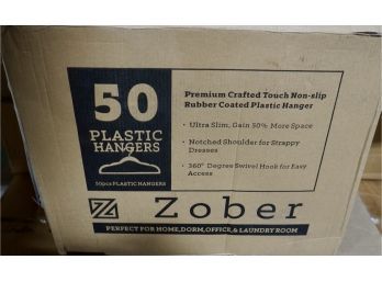 #202 Zober Lot Of 45 Plastic Hangers