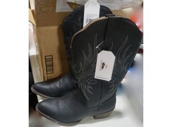 #22  Silver Canyon Women's Western Black Cowgirl Boots Size 9.5 (New No Box)