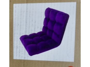 #136  Loungie Purple Microplush Floor Chair (NIB)