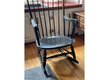 Wood Rocking Chair Stenciled Nichols & Stone Black