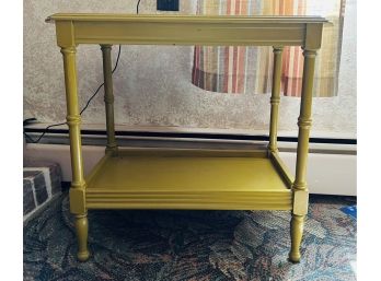 Small Wood Side Table Goldenrod 26' L X 13' W X 21.5' T Bottom Shelf