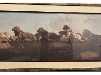 Western Print George Lambert 'Across The Black Soiled Plains' 15' X 42'