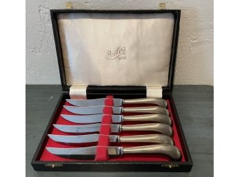 Set Of 6 Knives Butler's Sheffield England Velour Case