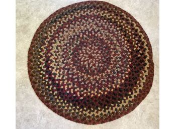 Vintage Round Braided Rug 37.5' Diameter