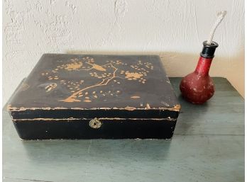 Enameled Japanese Box Full Of Magic Tricks