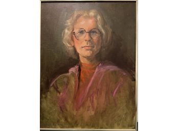 Helen Van Wyk O/C Self Portrait  18' X 24' Framed