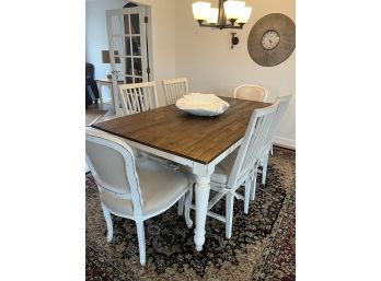 Shabby Chic Dinning Table And 6 Chairs D1