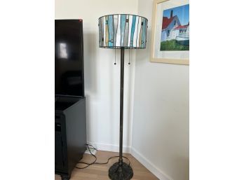 Stained Glass Iron 2 Bulb Floor Lamp - Lr5