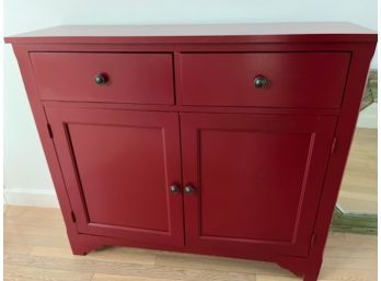 Red Hallway Storage Cabinet With Two Doors And Two Drawers - F2