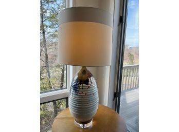 Ceramic Lamp On Acrylic Pedestal - Lr6