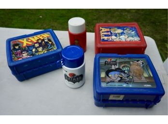 3 VINTAGE LUNCHBOXES-BATMAN-X-MEN-ALF