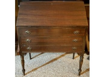 LADIES MAHOGANY DROP FRONT DESK