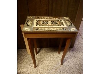 INLAID ITALIAN MUSIC BOX TABLE