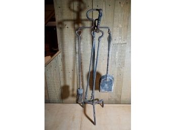 WROUGHT IRON FIREPLACE TOOLS