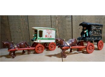 2 CAST IRONS STAGE COACH