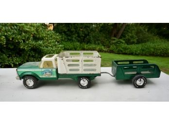 1970'S NYLINT FARMS TRUCK AND STAKE BODY TRAILER