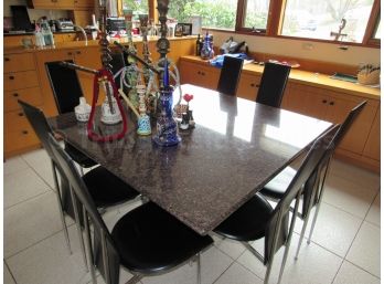 Square Granite Table On Granite Column