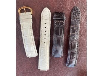 Two Cartier Leather Watch Bands