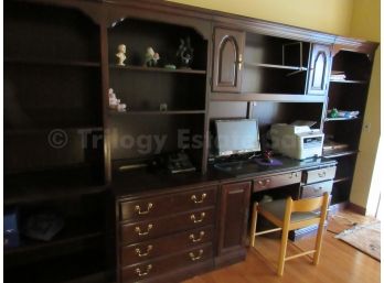 Office Bookcases And Desk Set