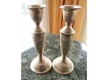 Persian Hand-chased Candlesticks