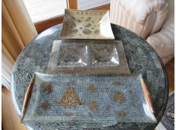 Three Georges Briard Serving Platters