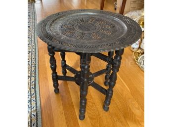 Brass Top End Table