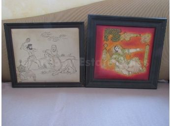 Two Framed Pieces Of Persian Art