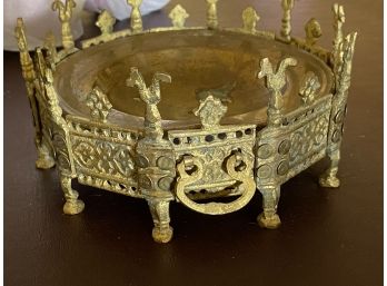 Brass Footed Persian Object