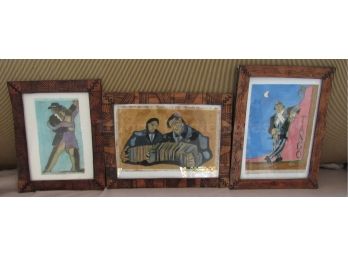 Three Framed Prints With Dance And Music Theme