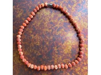 Sponge Coral Bead Choker