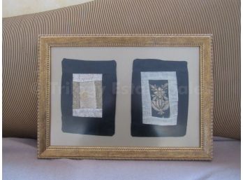 Framed Persian Needlework Fragments #1