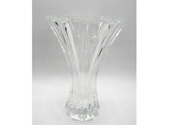 Crystal Fluted Flared Vase