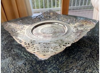 Persian Footed Square Tray, 84 Silver