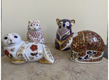 Four Royal Crown Derby Figurines