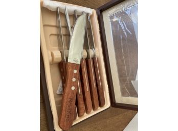 New Steak Knives With Company Logo