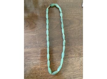 Very Old Green Stone Necklace - Jade?