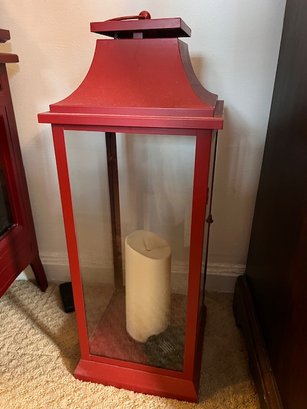 Large Battery Operated Candle Lantern Approx 26' Tall With Remote