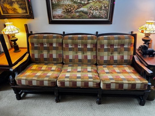 Excellent Condition 1970's ~ 3 Seater Chenille Couch