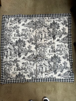 Black And White Waverly Look Square Table Cloth