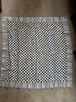 A MACKENZIE CHILDS COURTLY CHECK 54'  Square Table Cloth Retired