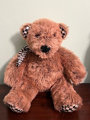 A Mackenzie Childs Courtly Check Teddy Bear