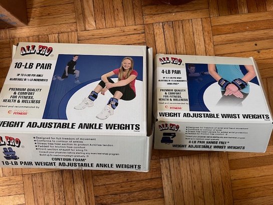 2 Boxes Of Adjustable Ankle And Wrist Weights Never Used