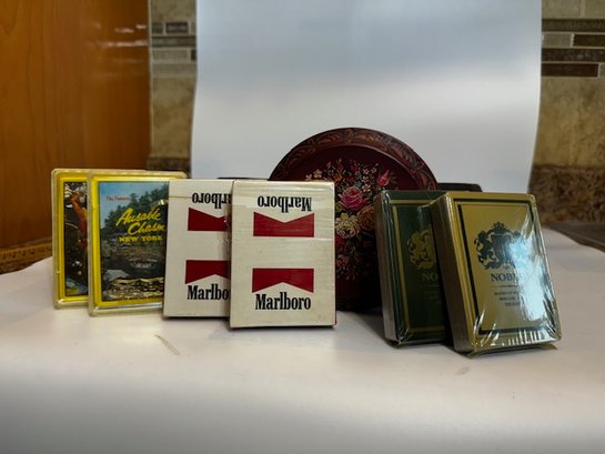 Great Group Of Unopened Limited Edition Noble Card Decks And  Marlboro And Hawiian Card Decks