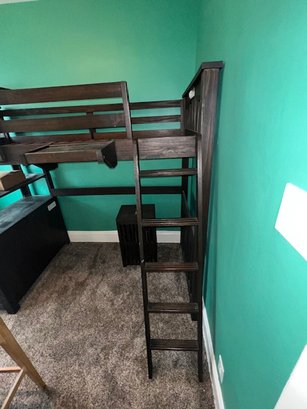 A Great Loft Twin Size Bed With Dresser And Night Table