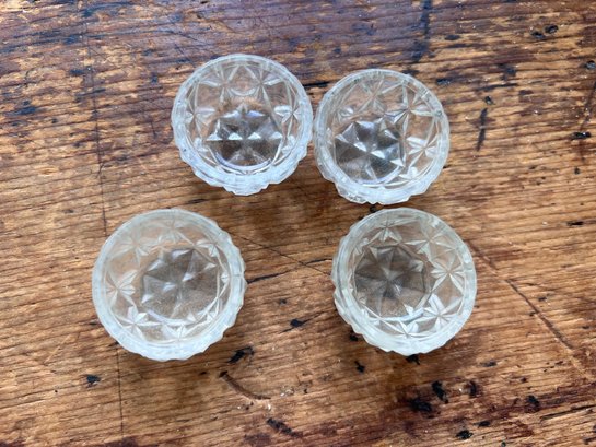 4 Vintage Salt Cells Cut Glass