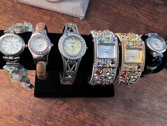 A Group Of 6 Assorted Fashion Watches Vivani