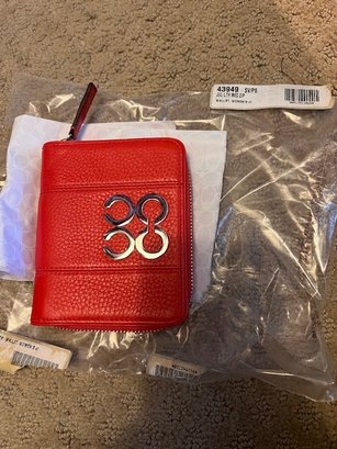 NWT Coach Wallet Red Orange Leather