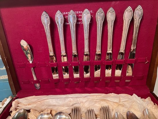 Service For 8 Wm Rogers 1847 100th Anniversary Set Cutlery Set With Case